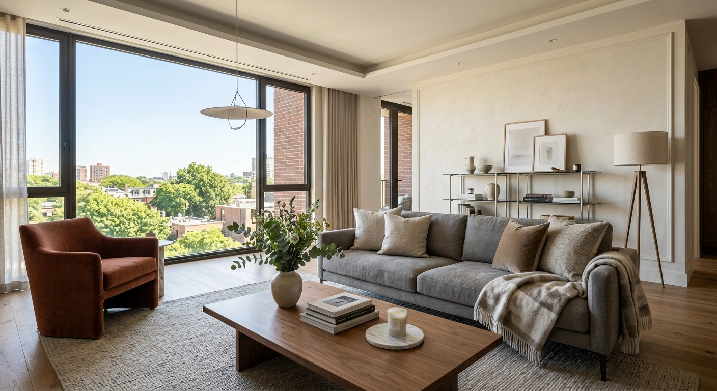 Современный интерьер квартиры в ЖК бизнес-класса Москвы — инвестиционный дизайн-проект 2026