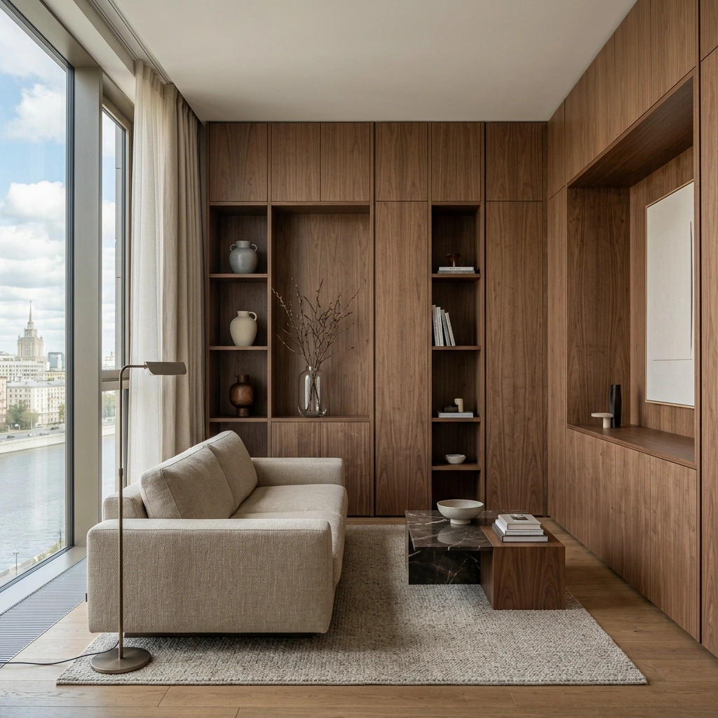 Скрытые системы хранения в московской квартире — встроенные шкафы и ниши для идеального порядка