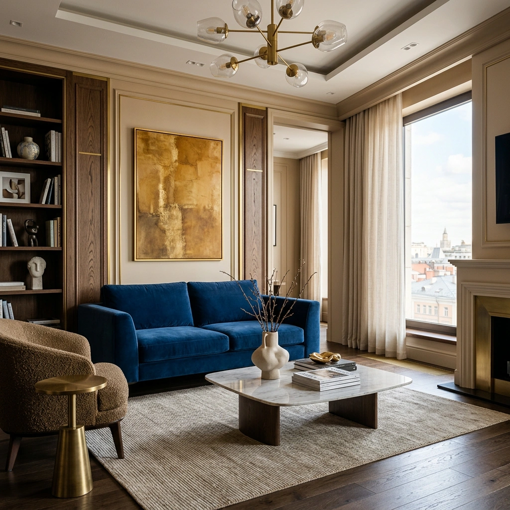 Готовый дизайн-проект квартиры в Москве: 3D-визуализация интерьера от идеи до реализации