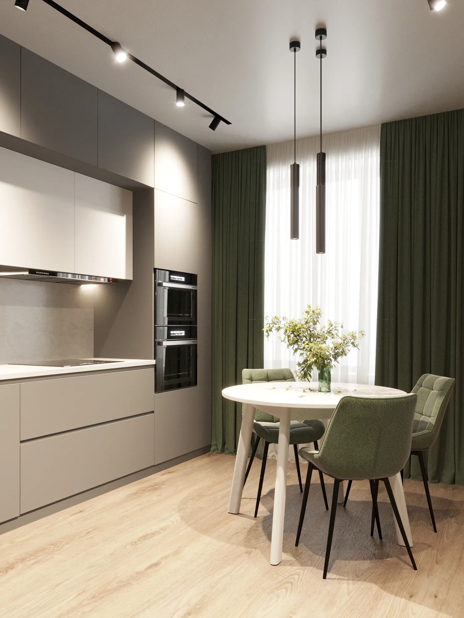 Дизайн однокомнатной квартиры 33 м² в ЖК Некрасовка: светлый современный интерьер с продуманной планировкой